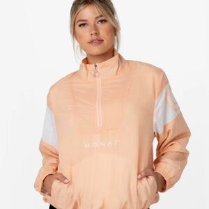 NWT! MONAT Zip Front Pullover Windbreaker, sz L